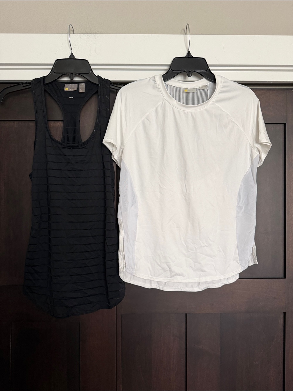 Zella Women’s Actve Performance Tops Set of 2 semi-sheer Tank Top and Tee Small